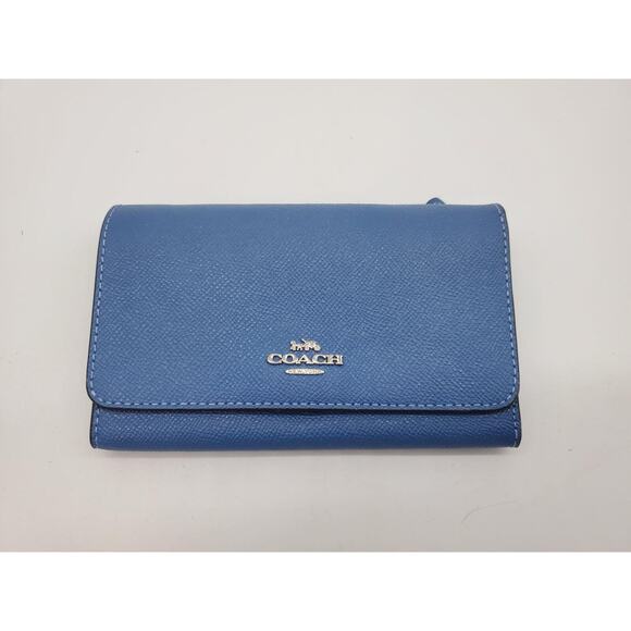Coach F30205 Flap Phone Wallet - Sky Blue - Picture 1 of 3